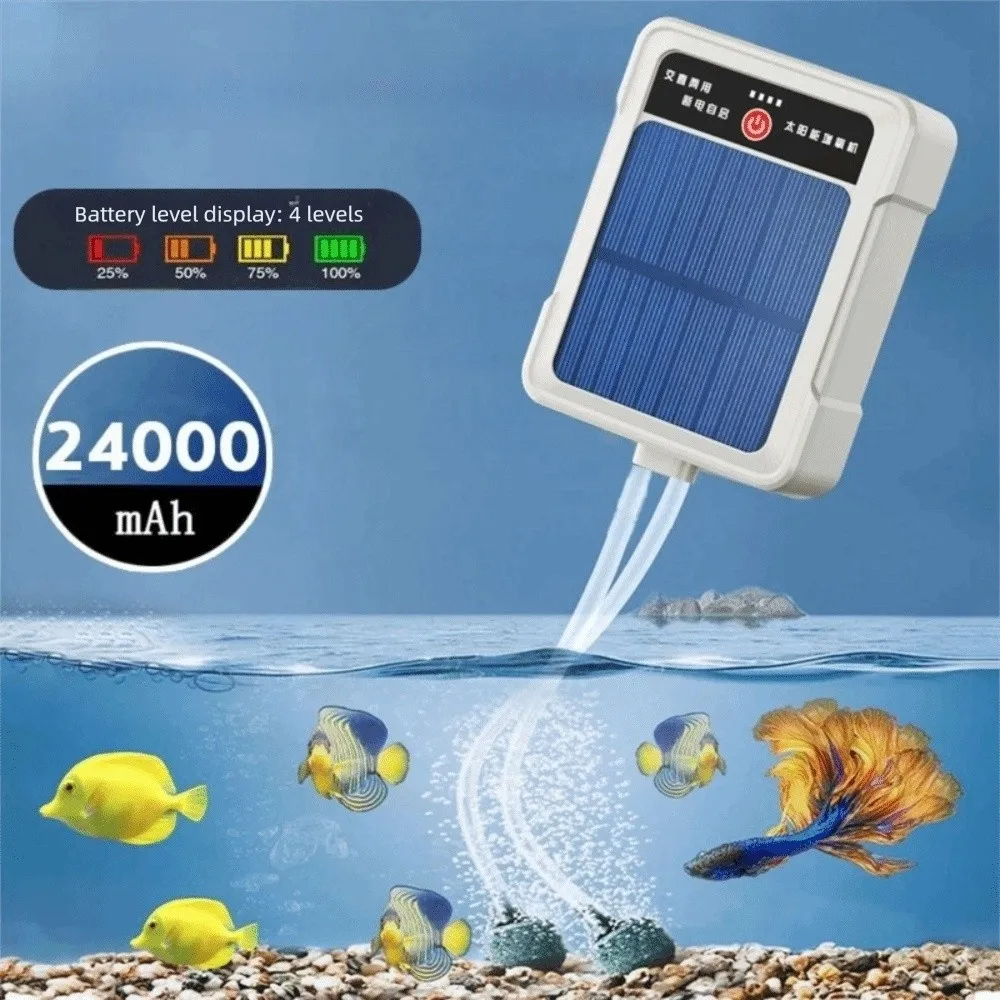 Aquarium Plant Iron - Portable Solar Oxygen Pump With Pipe