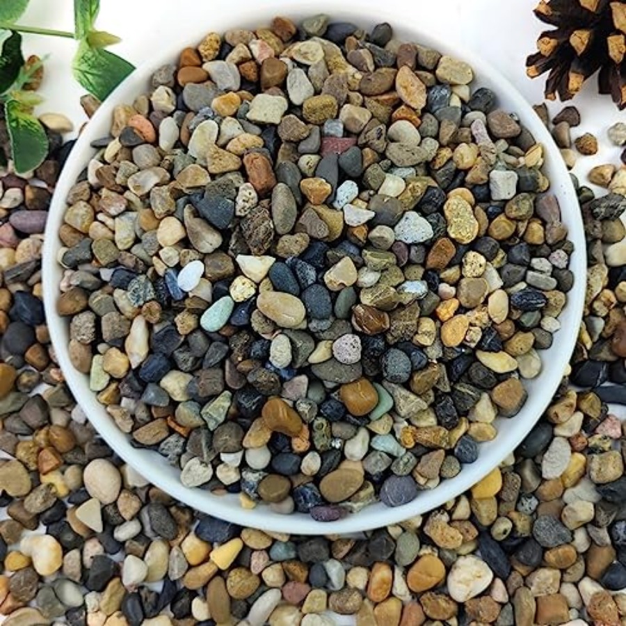 Planted Aquarium With Gravel - 2lbs Natural River Rocks, 1/4