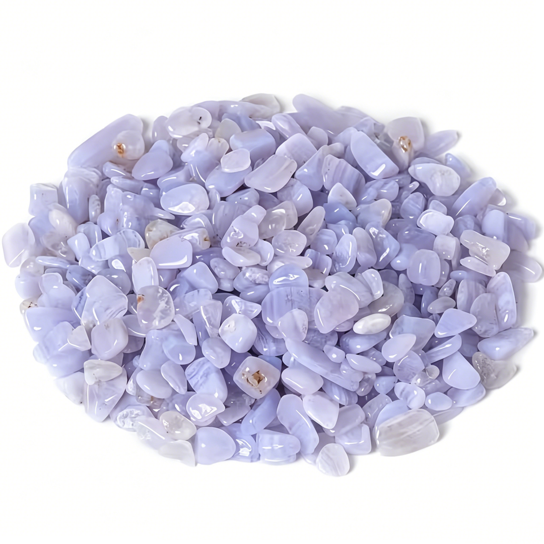 Planted Aquarium With Gravel - Blue Chalcedony chips Stone, Crushed Gravel